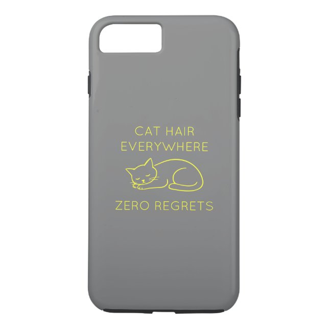 Funda De Case-Mate Para iPhone Cat hair everywhere zero regrets (Reverso)