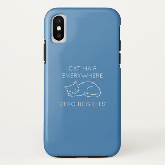 Funda Para iPhone X Cat hair everywhere zero regrets