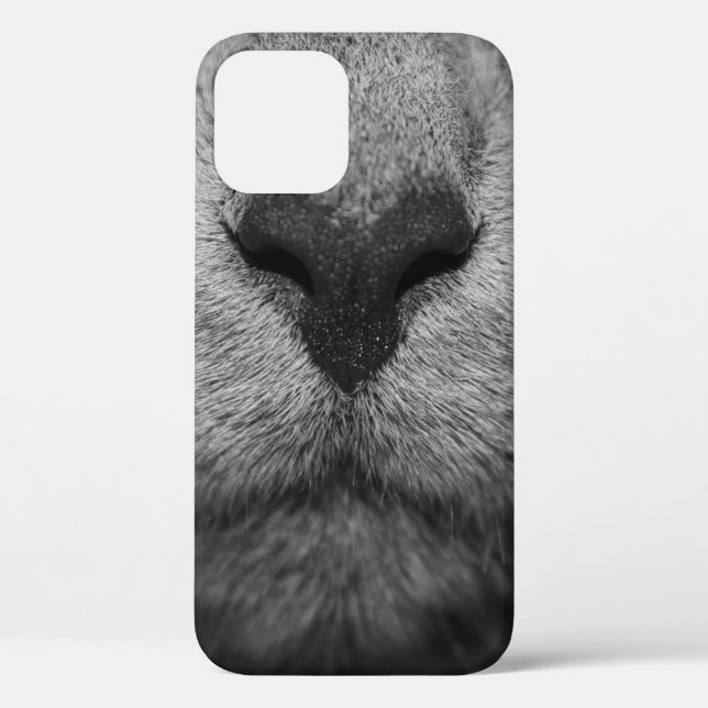 FUNDA DE Case-Mate PARA iPhone CAT NARIZ EN NEGRO Y BLANCO (Reverso )