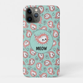 Funda Para iPhone 11 Pro Cat Paisley - Coral y menta
