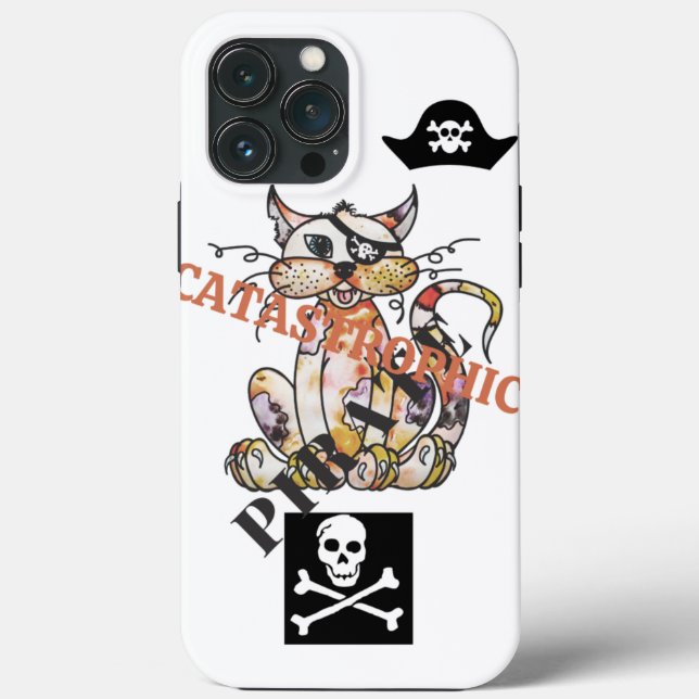 Funda De Case-Mate Para iPhone CAT pirata catastrófico (Reverso )