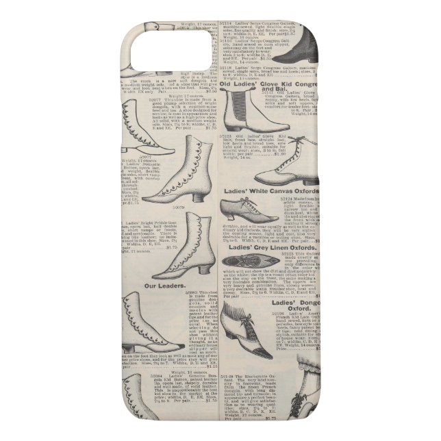 Funda De Case-Mate Para iPhone Catálogo de zapatos de mujeres de la época - Moda  (Reverso)