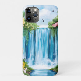 Funda Para iPhone 11 Pro Catarata pintada a la acuarela