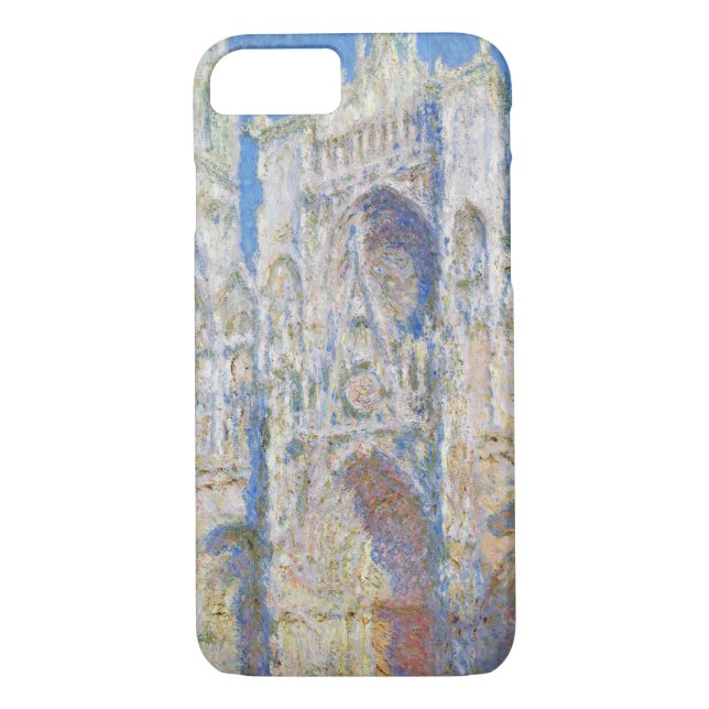 Funda De Case-Mate Para iPhone Catedral de Rouen (luz del sol), Monet (Reverso)