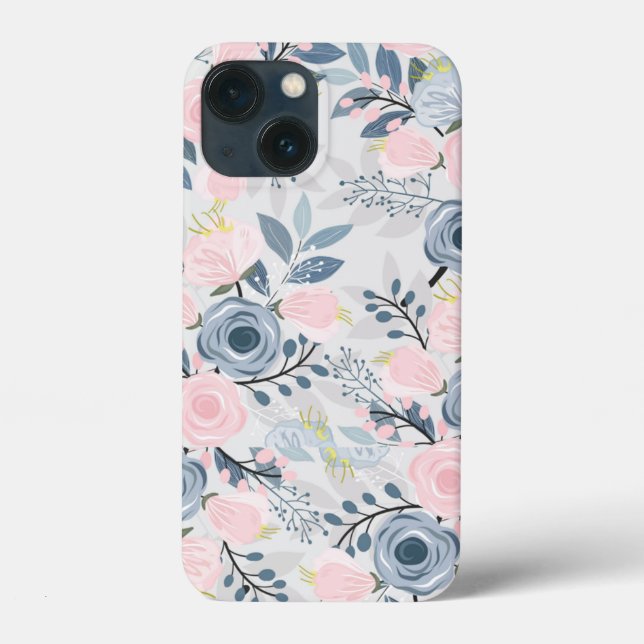 Funda De Case-Mate Para iPhone Cath Kidston London Design flores azules (Reverso )