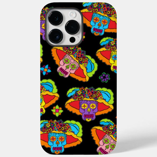 Funda De Case-Mate Para iPhone Catrina Sugar Skull (Reverso )
