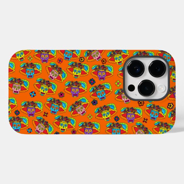 Funda De Case-Mate Para iPhone Catrina Sugar Skull (Reverso (Horizontal))