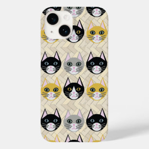 Funda Para iPhone 14 De Case-Mate Cats Herringbone Beige