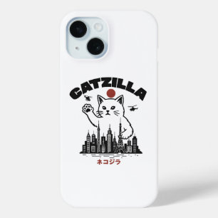 Funda Para iPhone 15 Catzilla - Graciosa parodia del gato Godzilla
