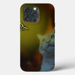 Funda Para iPhone 13 Pro Cautivado por la belleza: gato mesmerizado por mar