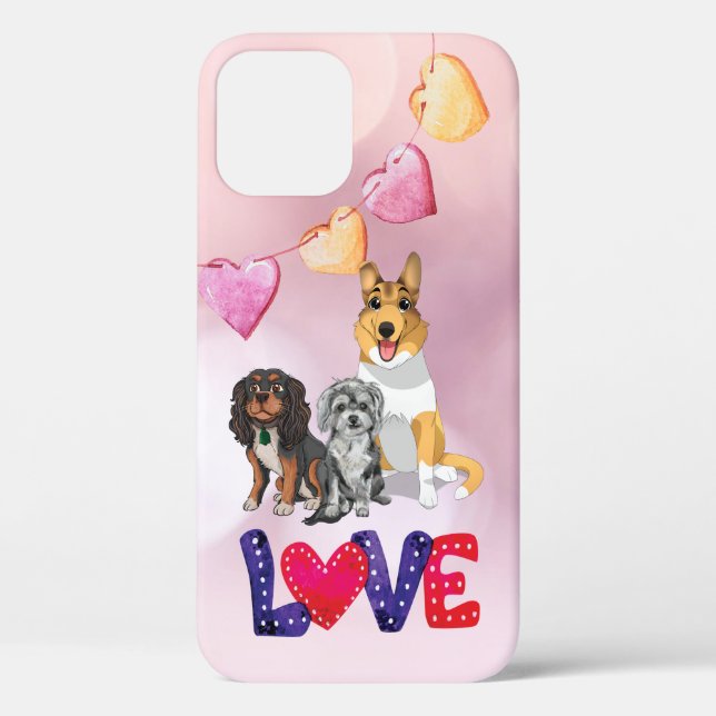 Funda De Case-Mate Para iPhone Cavalier, Collie y Havanese (Reverso )