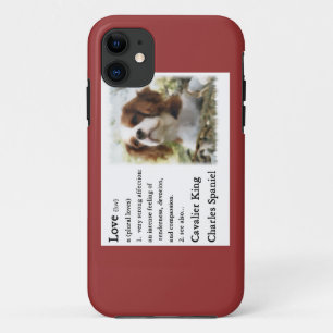 Funda Para iPhone 11 Cavalier King Charles Spaniel Art Love is