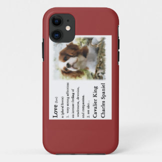 Funda Para iPhone 11 Cavalier King Charles Spaniel Art Love is