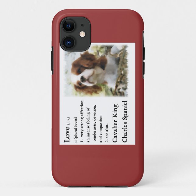 Funda De Case-Mate Para iPhone Cavalier King Charles Spaniel Art Love is (Reverso)