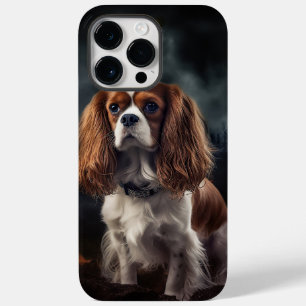 Funda Para iPhone 14 Pro Max De Case-Mate Cavalier King Charles Spaniel Halloween Aterrador