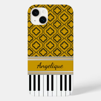 Funda Para iPhone 14 Plus De Case-Mate Cayos de piano personalizados con papel negro en e