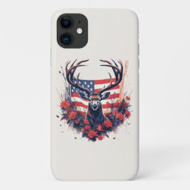 Funda Para iPhone 11 Caza de Ciervos Bandera Americana USA Orgulloso Ca