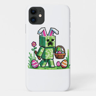 Funda Para iPhone 11 Caza de huevos de conejo de Pixel Gaming de Pascua