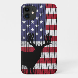 Funda Para iPhone 11 Caza patriótica de ciervos Buck 