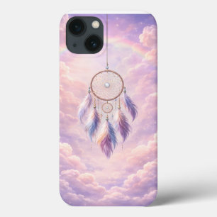 Funda Para iPhone 13 Cazador de sueños con plumas y nubes