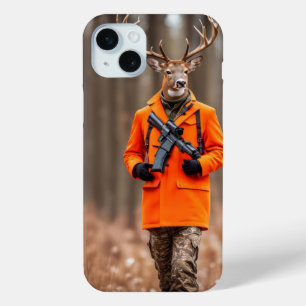 Funda Para iPhone 15 Mini Cazador de venados con rifa