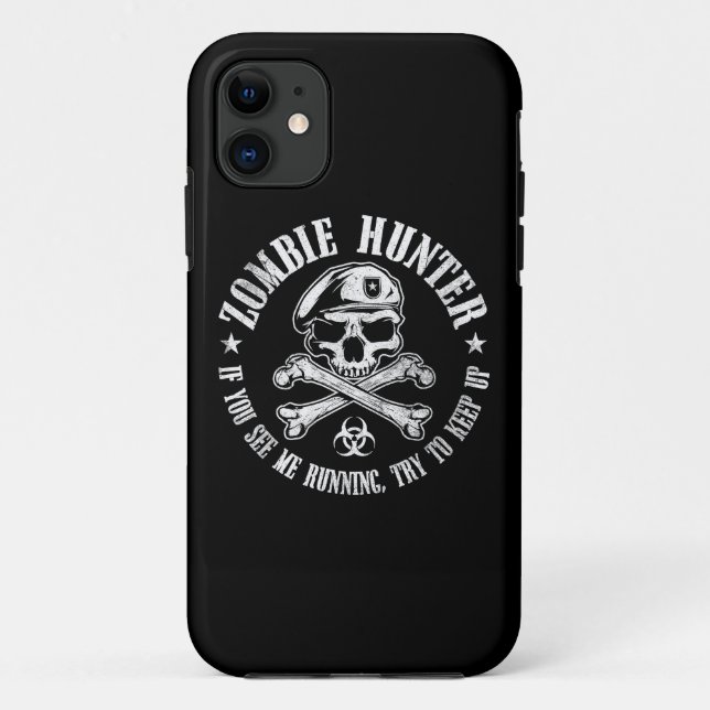 Funda De Case-Mate Para iPhone cazador del zombi (Reverso)