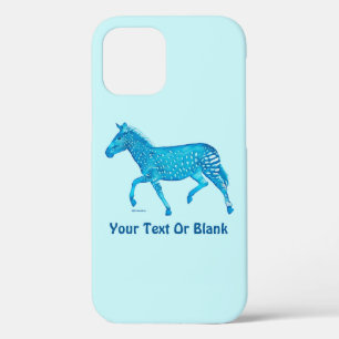 Funda Para iPhone 12 Cebra De Punto De Polka Cuta - Azul
