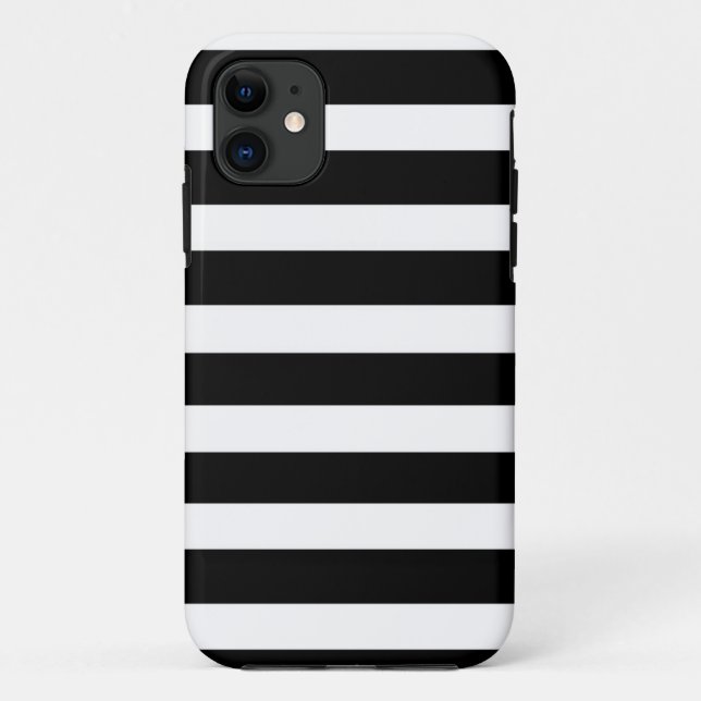 Funda De Case-Mate Para iPhone ¡CEBRA RAYADA! (un diseño rayado negro y blanco) (Reverso)