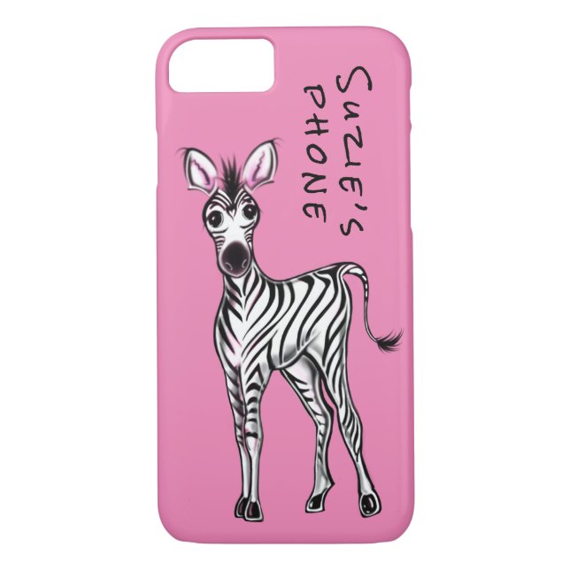 Funda De Case-Mate Para iPhone Cebra-rosa (Reverso)