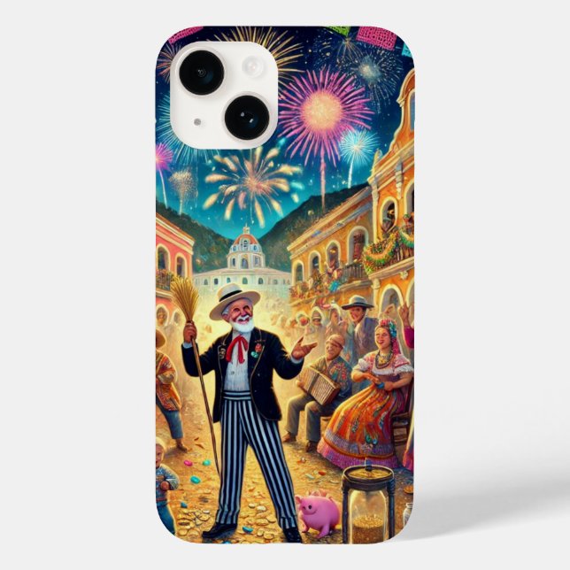 Funda De Case-Mate Para iPhone Celebración Año Nuevo El Año Viejo (Reverso )