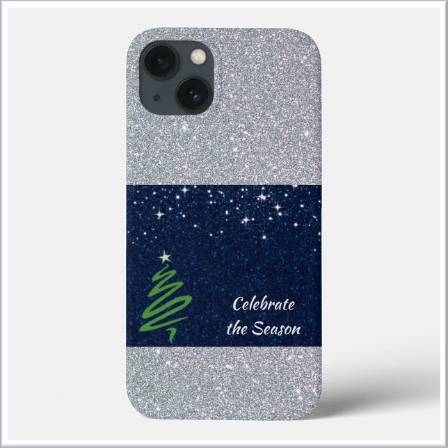 Funda De Case-Mate Para iPhone Celebración de festividad del Purpurina de plata a (Subido por el creador)