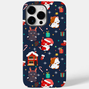 Funda Para iPhone 14 Pro Max De Case-Mate Celebración del Personalizado festivo Santa Cat