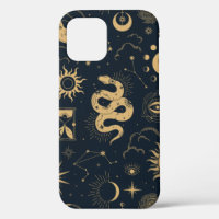 Celestial boho seamless pattern