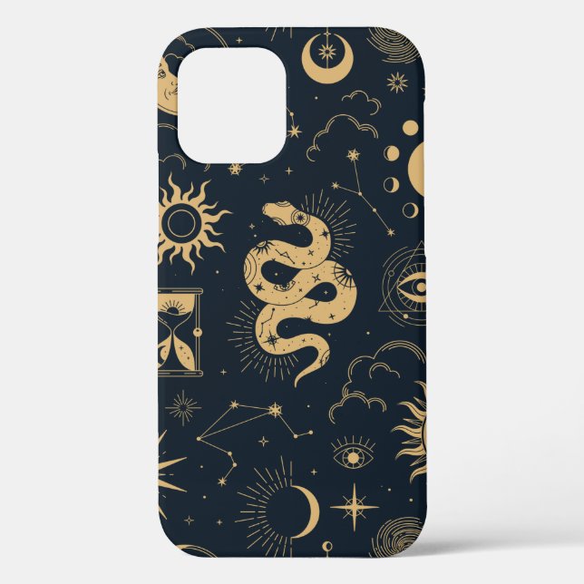 Funda De Case-Mate Para iPhone Celestial boho seamless pattern  (Reverso )