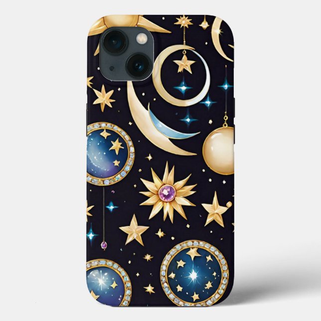 Funda De Case-Mate Para iPhone Celestial De Luna Y Estrellas (Reverso )