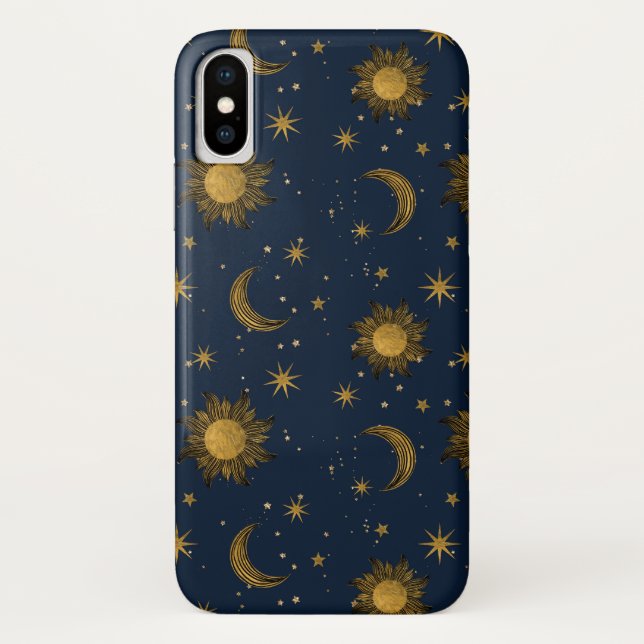 Funda De Case-Mate Para iPhone Celestial dorado  (Reverso)