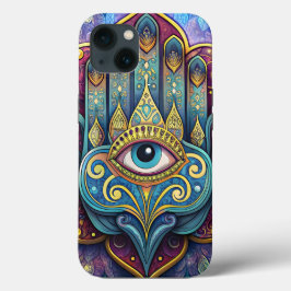 Funda Para iPhone 13 Celestial Hamsa 