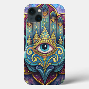 Funda Para iPhone 13 Celestial Hamsa 