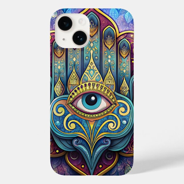 Funda De Case-Mate Para iPhone Celestial Hamsa  (Reverso )