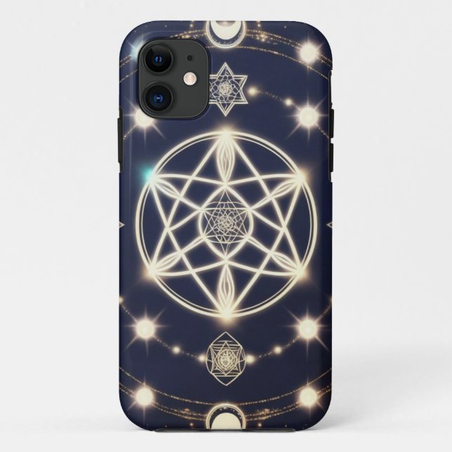 Funda De Case-Mate Para iPhone Celestial Moon Cycle Mandala – Sacred Geometry (Reverso)