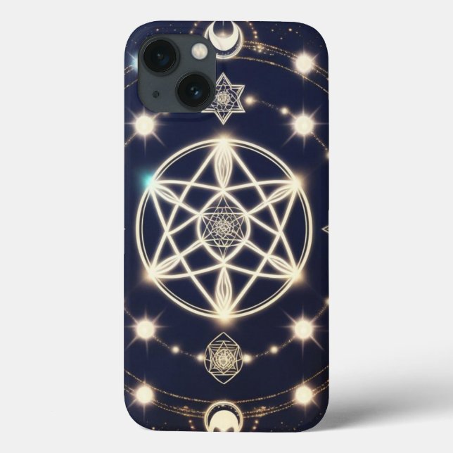 Funda De Case-Mate Para iPhone Celestial Moon Cycle Mandala – Sacred Geometry (Reverso)