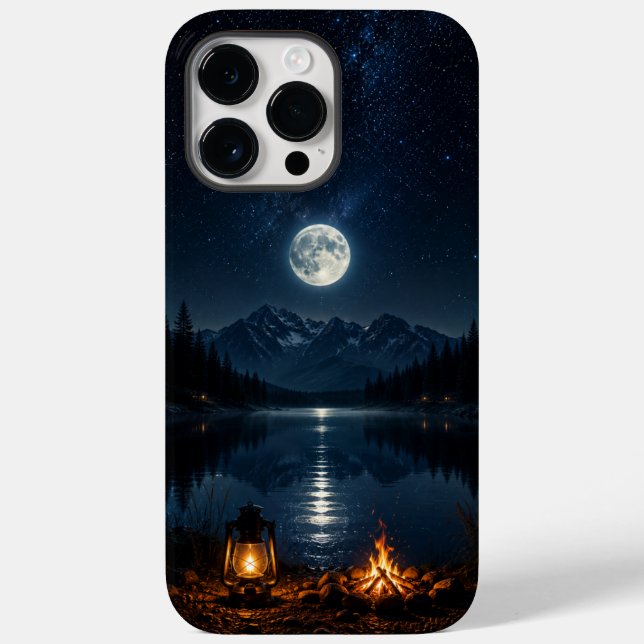 Funda De Case-Mate Para iPhone Cell Phone Case Mountain Moonlight (Reverso )