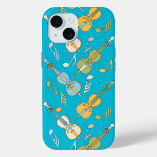 Funda Para iPhone 15 Cellos angled y Music Notes para iPhone / iPad cas