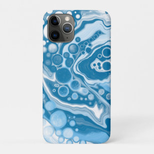Funda Para iPhone 11 Pro Células de pintura Blue Digital Fluid Art Marble P
