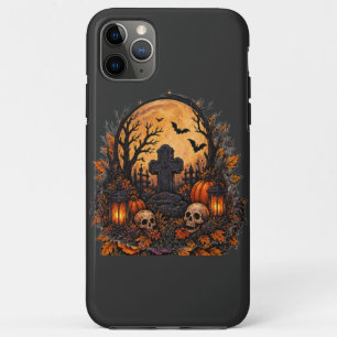 Funda Para iPhone 11 Pro Max Cementerio embrujado iluminado por la luna, gótico