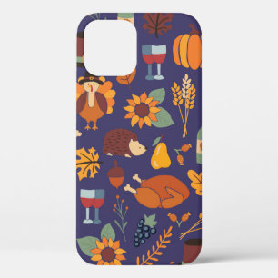 Funda Para iPhone 12 Cena de Acción de Gracias sin inconvenientes, patr