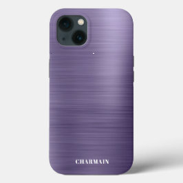 Funda Para iPhone 13 Cepillo simple Metalizado medianoche