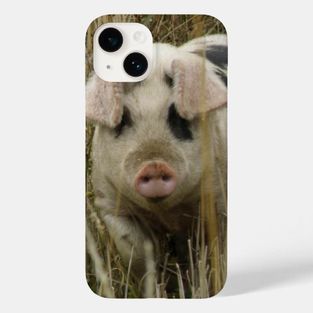 Funda De Case-Mate Para iPhone Cerdo cúbico (Reverso )