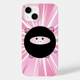Funda Para iPhone 14 De Case-Mate Cerdo Ninja en rosa