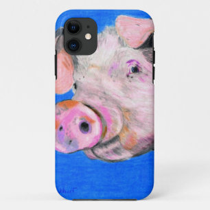 Funda Para iPhone 11 Cerdo rosado